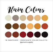Hair Colors Procreate Color Palette Dark Brown Light Brown Etsy In 2021 Brown Color Palette Procreate Color Palette Color Palette Pink