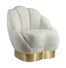 The Daisy Chair Is The Epitome Of Modern Glam Featuring Posh Cream Velvet With Channel Tufting On Inside Outside Back And A Cur Velvet Chair Chair Furniture