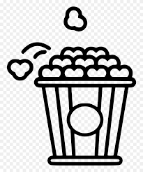 Popcorn, indiana drizzled gluten free dutchman's white popcorn: Popcorn Cartoon Black And White Clipart 5444202 Pinclipart