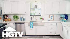 Painting your kitchen cabinets is a perfect way to give a dated kitchen a fresh look, without splurging on a big overhaul. How To Paint Kitchen Cabinets Hgtv Youtube