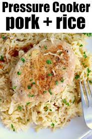 Ninja Foodi Pork Chops And Rice All Cooked In One Pot Is The Best Pressure Cooker Dinner We Ve Instant Pot Dinner Recipes Pressure Cooker Pork Pot Recipes Easy