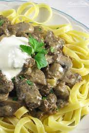 Easy Beef Stroganoff With Stew Meat A Great Budget Friendly Family Dinner Idea Recipe Beef Stroganoff Beef Stroganoff Easy Beef Stroganoff Stew Meat