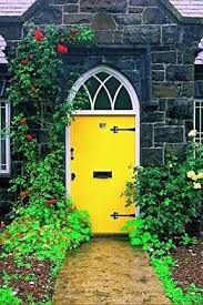 yellow door and flowers entry front door design yellow front doors door design