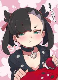 A Pouting Marnie Pokemon Sword And Shield Pokemon Waifu Pokemon Anime