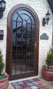 True round tops are available in 42 days with arch and cathedral tops need a pattern and will deliver in 56 days from order. Hm 150 Full Arch Top Security Storm Door Exterior Doors With Glass Exterior Doors Steel Front Door