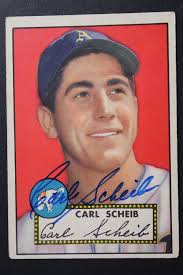Carl Scheib (d.2018) Athletics Autographed 1952 Topps #116 Signed Vintage  Card