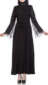butikzade kollari salkim pullu abaya da 2004 01 siyah musluman modasi moda stilleri elbise