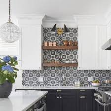 Traditionally, kitchen backsplashes were made of tile and covered just the portion of kitchen walls between the countertops and upper cabinets. Cement Alhambra Black White Square 8 X8 X5 8 Kitchen Backsplash Designs Kitchen Remodel Kitchen Renovation