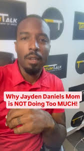 In the tone of Derrick Tatum:, Let me say this loud and clear—Jayden  Daniels’ mom is gonna be in his life. Period. I’m tired of folks acting  like she’s doing too much. “She need to get out his life.” ...
