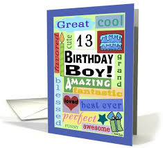 Birthday Card For 16 Year Old Boy Happy Birthday For 13 Year Old Boy Good Word Subway Art Card Personalize Any Greeting Card For No Teenager Birthday Birthday Cards For Boys Old Birthday Cards