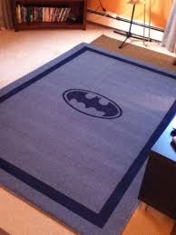 Diy Painted Area Rug Batman Room Superhero Rug Superhero Room