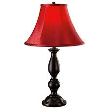 Red And Black Night Stand Lamp For The Bedroom Love The Detailing On The Shade Modern Table Lamp Black Table Lamps Red Table Lamp