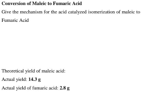 Study On The Isomerization Of Maleic Acid To Fumaric Acid Without Catalyst  - Gao - 2018 - Bulletin Of The Korean Chemical Society - Wiley Online  Library