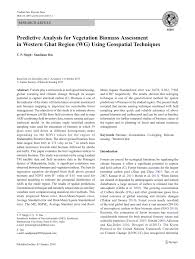 Pdf Predictive Analysis For Vegetation Biomass Assessment