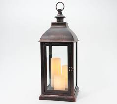 Candle Impressions 23 Large Indoor Outdoor Lantern With 3 Candles Qvc Com Candle Impressions Outdoor Lanterns Lantern Candle Holders