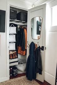 Small coat closet storage ideas. Marie Kondo Monday Entry Closet Makeover Nesting With Grace