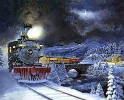 Train Collection Train In A Snowy Night 45 Van Go Paint By Number Kit Ad Sponsored Snowy Night Train Christmas Train Train Posters Train Art