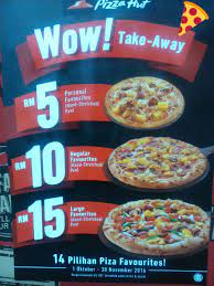 There aren't enough food, service, value or atmosphere ratings for pizza hut, malaysia yet. Pizza Hut Malaysia On Twitter Wow Take Away Only 14 Favourites Pizza Choices Limited Time Offer Only