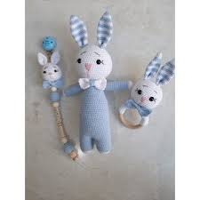 Mavili Tavsan Uyku Arkadasi Amigurumi Organik Orgu Oyuncak Seti Fiyatlari Ve Ozellikleri Oyuncak Amigurumi Orgu