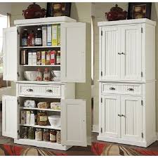 Enjoy free shipping & browse our great selection of kitchen storage & organization, kitchen islands & serving carts, pot racks and more! Tall Kitchen Pantry Storage Cabinet Utility Closet Distressed Solid Wood White For Sale Online