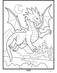 Printable coloring and activity pages are one way to keep the kids happy (or at least occupie. Color Alive Mythical Creatures Dragon Coloring Page Crayola Com