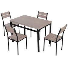 ( 3.1 ) out of 5 stars 76 ratings , based on 76 reviews current price $234.99 $ 234. Goolrc 5 Piece Dining Table Set Transitional Style Dining Room Table Set With Chairs Walmart Com Walmart Com