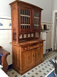 Wunderschoner Antiker Kuchen Buffetschrank Aus Kiefernholz Mit Geschliffenen Scheiben Masse H 205 Antiker Kuchenschrank Buffetschrank Schrank Jugendstil