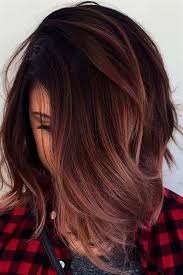 For the haircut, it matters how short you are willing to go and if you want a fringe. Picture Of Auburn Hair With Rose Gold Ombre Touches For A Textural And Dimensional Look