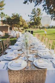 This idea might not be very practical for putting serving dishes on during dinner, but it's stunningly decorative for 13. 34 Creative Table Runner Ideas For Your Wedding Reception Junebug Weddings
