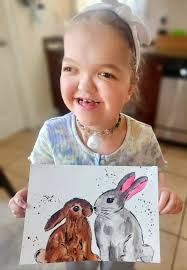 You're Some-Bunny special 🤗🐇 (watercolor painting by Mina's Art World)  #litteartist #somebunnylovesyou #art #bunnyart #watercolor #artbykids  #inspirer #bekind #easterartideas #easter2025