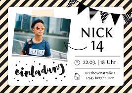 Einladung Zum 14 Geburtstag Mit Foto Und Rahmen Einladung Geburtstag Einladungskarten Einladungskarte Ein Einladungen Einladung Geburtstag 14 Geburtstag