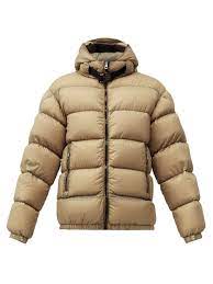 Moncler Alyx Hooded Quilted Beige Down Coat What S On The Star In 2021 Down Coat Beige Coat Moncler