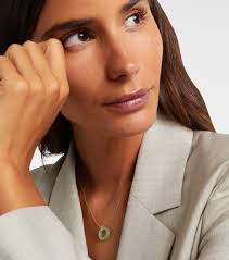 Collier Donut en or 14 ct et jade en doré