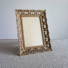 4 X 6 Ornate Gold Plastic Picture Frame Convex Glass Hollywood Regency Traditional Wall Photo Frame Wedd Plastic Picture Frames Photo Frame Wall Frame