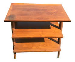 Mid Century Modern 3 Tier Wooden Table On Chairish Com Wooden Tables Table Side Table