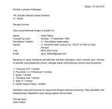 1 Contoh Surat Lamaran Kerja Guru Honorer Secara Umum Guru Surat Kepala Sekolah