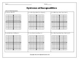 73 linear inequalities in two variables answer sheet. Graphing Systems Of Linear Inequalities Worksheet By Algebra Funsheets