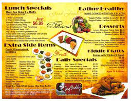 Big daddy's dish is conveniently located on old national highway so come on down y'all for good old fashioned home style southern cookin' and a big dish of soul food to fill your belly. Menu The Original Big Daddy S Dish