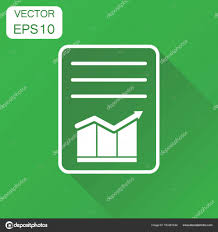 Document With Chart Icon Business Concept Document