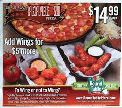 Round Table Print Insert Side 2 Stuffed Peppers Food Restaurant Marketing