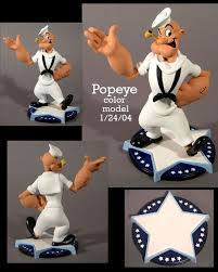 Electric Tiki Retro Famous Studios Popeye Maquette Bonecos De Biscuit Bonecos Colecionaveis Colecionaveis