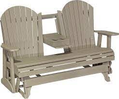 Jax teriffic is a brand that produces some of the finest wooden glider benches. Luxcraft 5 Adirondack Poly Double Glider From Dutchcrafters Amish