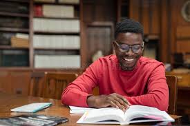 Student reading