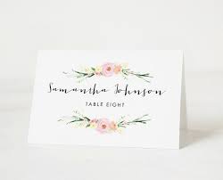 Printable Place Card Template Wedding Place Card Name Tags Wedding Name Cards Wedding Place Card Templates Place Card Template