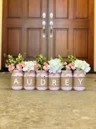 Baptism Decorations Girl Floral Rustic Baptism Decorations Etsy Mason Jar Centerpieces Baby Shower Girl Baby Shower Decorations Baptism Decorations Girl