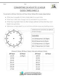 Military Minutes Conversion Military Time Conversion Chart