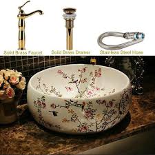 Nouveaux Oiseaux Et Fleur Comptoir Lavobo En Ceramique Salle De Bain Bol Evier Lavabo De La Boutique En Ligne Aliexpress Ceramique Salle De Bain Evier Lavabo