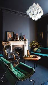 'i coloured the room using shades that come alive after dark. 25 Amazing Dark Moody Living Room Decor Ideas