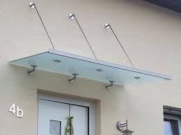 Glas Vordach Serie Punto Mit Satiniertem Glas Und Regenrinne Glasvordach Dach Vordach