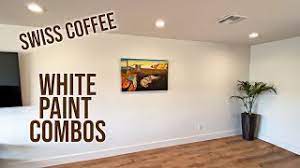 The garage door, trusses, windows and front door will stay the same color. White Paint Color Combos Swiss Coffee Youtube